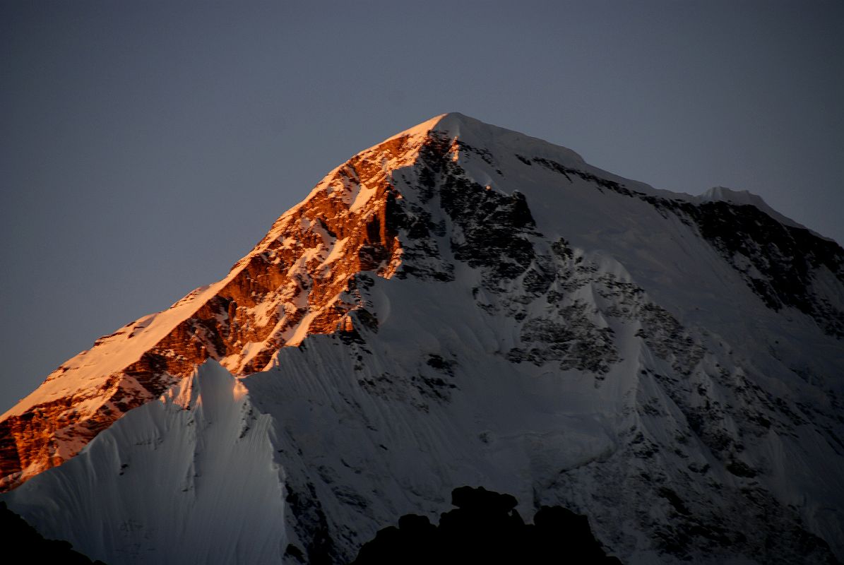 Gokyo Ri 03-3 Cho Oyu Summit Area Close Up From Gokyo Ri At Sunset